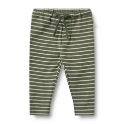 Wheat Manfred Jersey Byxor - Dark Green Stripe