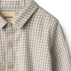 Wheat Oscar Skjorta - Greybrown Check