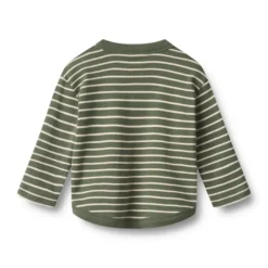 Wheat Osvald Tröja - Dark Green Stripe