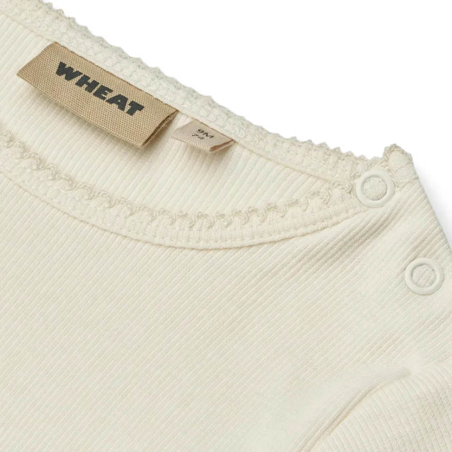 Wheat Regitze Långärmad Rib Body - Ivory