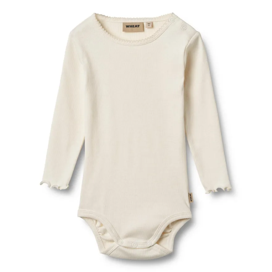 Wheat Regitze Långärmad Rib Body - Ivory