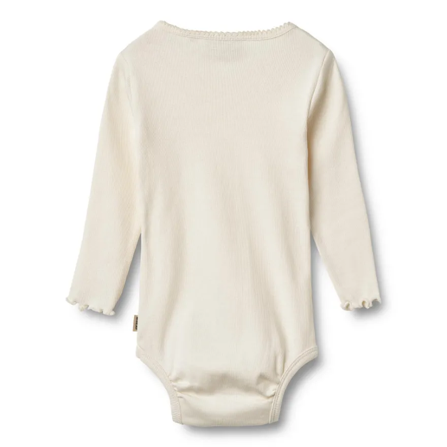 Wheat Regitze Långärmad Rib Body - Ivory