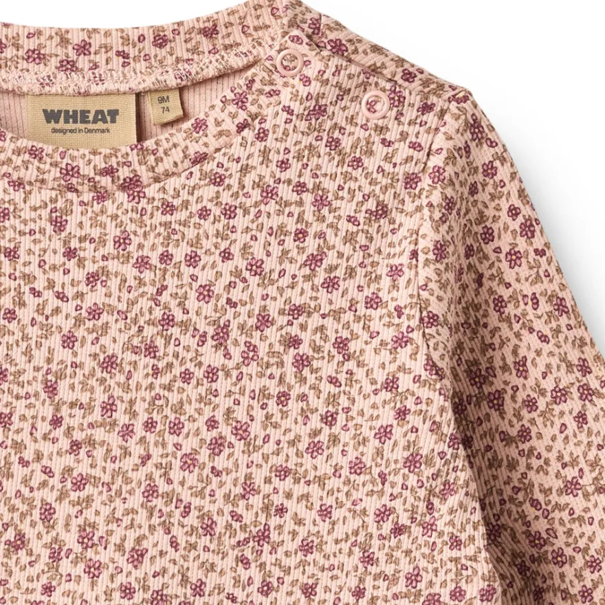 Wheat Sessa Jersey Klänning - Dime Rose Small Flowers