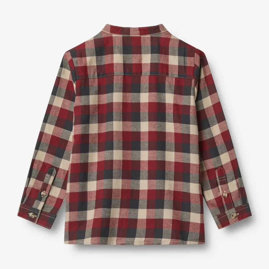 Wheat Willum Skjorta - Red Blue Check