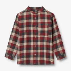 Wheat Willum Skjorta - Red Blue Check