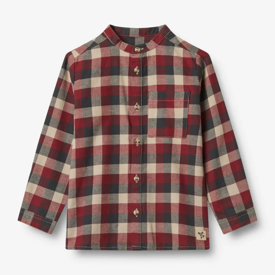 Wheat Willum Skjorta - Red Blue Check