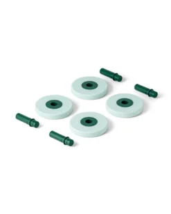 4 x Foam Wheels - Ocean Mint/Forest Green