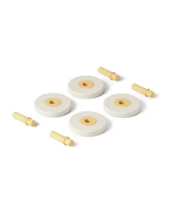 4 x Foam Wheels - Sand Grey/Honey Yellow