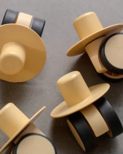 4 x Swirly Wheels - Honey Yellow