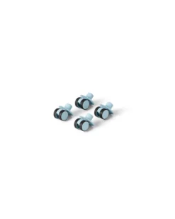 4 x Swirly Wheels - Sky Blue