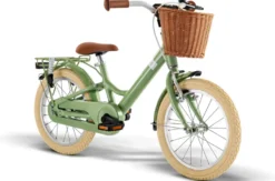 Youke Classic 16-Alu Springcykel med Korg - Retro Grön