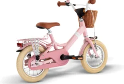 Youke Classic 12-Alu Springcykel med Korg - Retro Rose