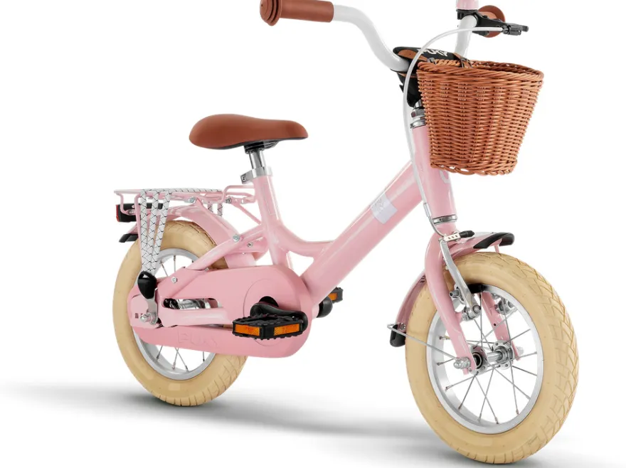 Youke Classic 12-Alu Springcykel med Korg - Retro Rose