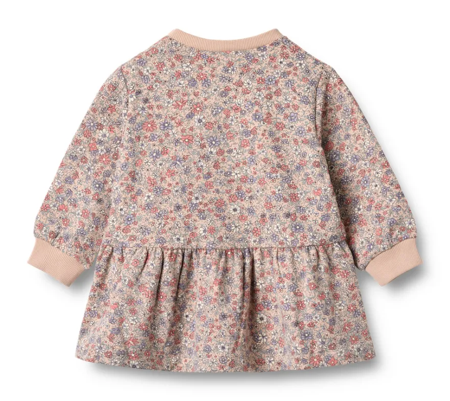Zenia Sweatklänning - Rose dust flowers