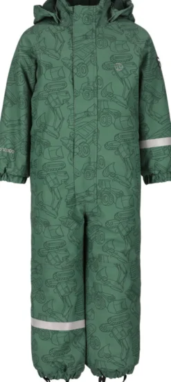 Zig Zag Vinteroverall Tower Printet W-PRO 10000 - Mallard Green